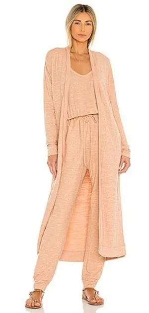 Free People Bicoastal Romper Set in Papaya Sun thumbnail 1