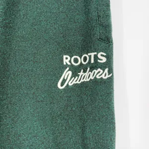 Roots Outdoors‎ Sweatpants Green Fleece Joggers Logo Small Cozy thumbnail 3