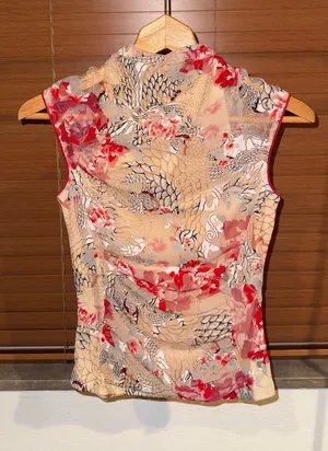 Kay Celine Qipao Style Blouse Pink thumbnail 1