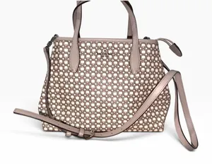 Kate Spade New York Spade Link Mini Tote Taupe Monogram Crossbody Satchel thumbnail 1