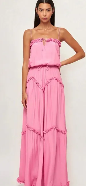 Free People Pink Maxi Dress NWT thumbnail 1