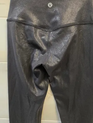 {2} Lululemon Align High Rise Pant Legging Tights Black Shine thumbnail 10
