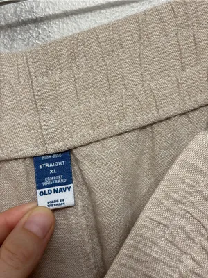 Old Navy High-Waisted Linen-Blend Straight Ankle Pants in Flax Linen - Size XL thumbnail 5