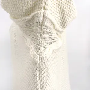 Free People Cream Oversized Fall Knit Sweater Boho Comfort Waffle Top Size M NEW thumbnail 6