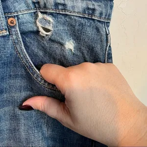 MNG‎ Mango Angie Boyfriend Distressed Denim Jeans thumbnail 5