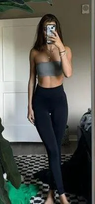 Nike Women's Black and White Leggings thumbnail 1