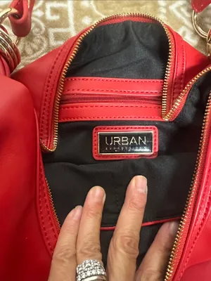 Urban Expression Red Studded Hobo Bag thumbnail 2