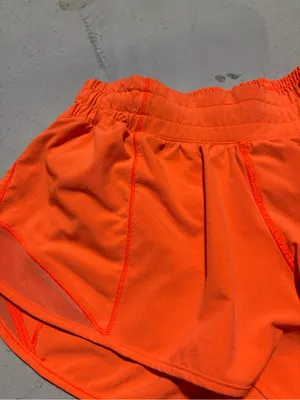 lululemon athletica Women's Neon Orange Athletic Shorts 4 thumbnail 2