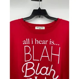 Wound Up All I Hear is Blah Blah Blah Red Pullover Sweatshirt Sweater NEW XXL thumbnail 6