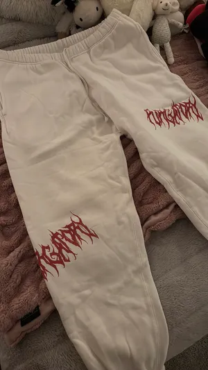 Purgatory Vinnie Hacker Skeleton Joggers White Size L thumbnail 1