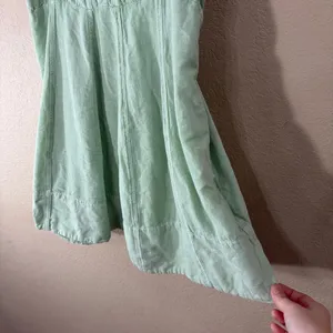 Free People Altura Mini Dress Sz L Light Green Boho Hippie Preppy Coastal Beach thumbnail 4