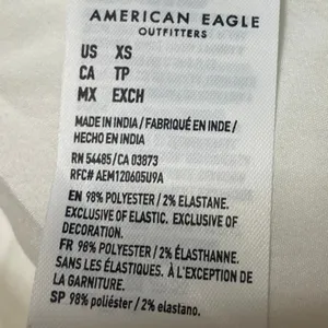American Eagle White Sleeveless Smocked Floral Ruffle Fit & Flare Midi Dress XS thumbnail 4
