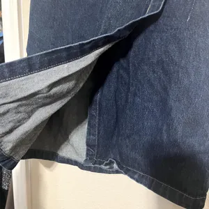 U2 Jeans Denim Mini Skirt XS Dark Wash Pencil Faux Wrap Grunge Y2K Indie Sleaze thumbnail 4