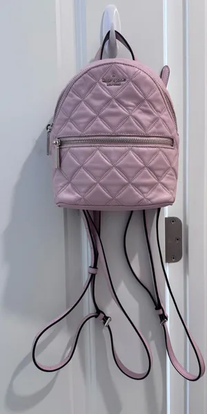 Kate Spade Pink Mini Quilted Backpack  thumbnail 1