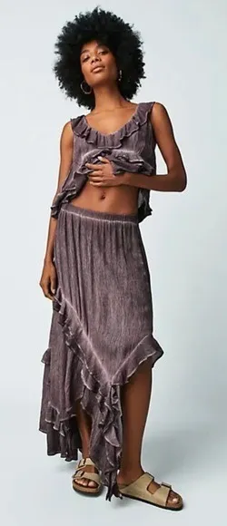 Free People If Only Set in Chocolate Merlot thumbnail 1