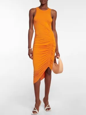 Veronica Beard Haylee Midi Dress in Orange Size Large thumbnail 2