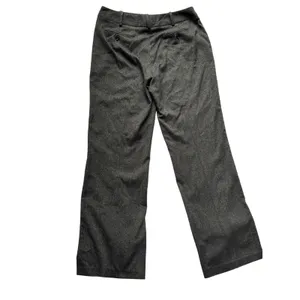 Larry Levine High-Waisted Wide Leg Trousers Size 10 Dark Gray Herringbone thumbnail 3
