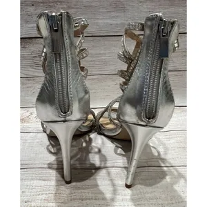 ALDO Norta Sparkling Stilettos Glass Mirror Caged Heels Sandal 4” Pumps 7 thumbnail 5
