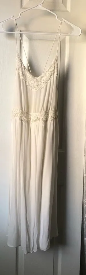 Zara Elegant Lace Trim midi Dress women size S thumbnail 1