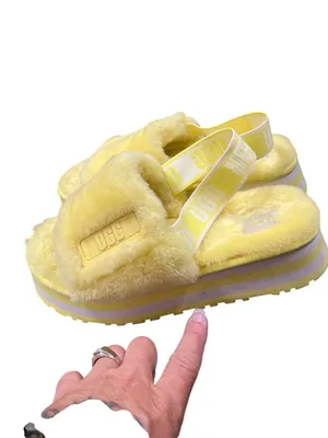 UGG Fluff sugar platform wms yellow slingback casual sandals sz 10 SKU 10-654 thumbnail 16
