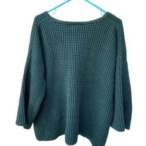 Lands’ End size L chunky knit dolman sleeves V Neck cardigan. thumbnail 2