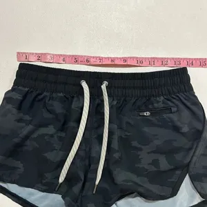 Vuori Camo Athletic Running Shorts Black Gray Drawstring Size Small Performance thumbnail 8