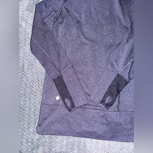 Lululemon Womens Stride Zip Up Hoodie High Collar Heathered‎ Purple Fitted Sz 6 thumbnail 4