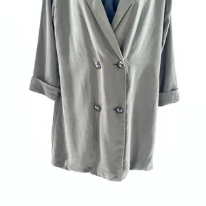 Lovers + Friends Olive Green Double-Breasted Trench Short Coat/Long Jacket-Sz S thumbnail 4