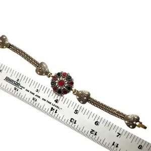 Antiqued Gold Tone Multi Strand Bracelet thumbnail 8
