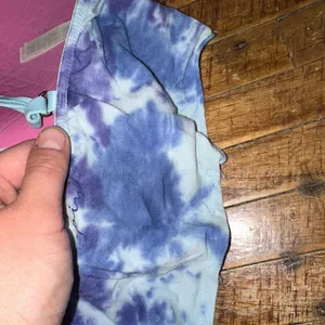 Victoria’s Secret blue tie dye padded Bralette size M thumbnail 3