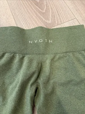 NVGTN Khaki Green Biker Bike High Waist Shorts XS thumbnail 3