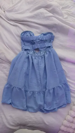 Shein Strapless Blue Dress thumbnail 2
