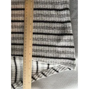 Anthropologie Saturday Sunday Cowl Turtleneck Sweater M Grey Black Striped thumbnail 10