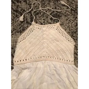 O'neill crochet‎ halter top flowy- size XS cream thumbnail 2