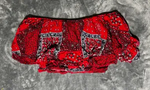 Altar'd State Red Bandana-Print Crop Top thumbnail 1