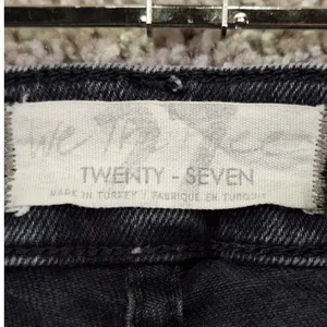 Free People Jeans Womens 27 (Fits 26x27) Dark Wash We the Free‎ Raw Hem Boho thumbnail 7