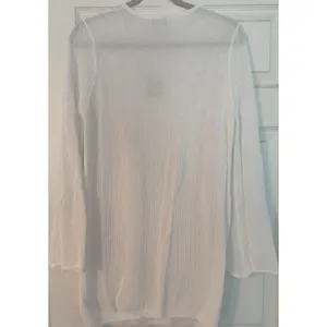 House of Harlow 1960 White Mesh‎ Swim Cover Up Mini Dress Boho Peasant Heavy M thumbnail 2