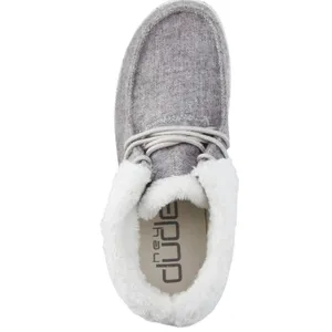 Hey Dude Britt Womens Faux Fur Lined Slip On Shoes Gray Cozy Casual‎ - Size 8 thumbnail 5