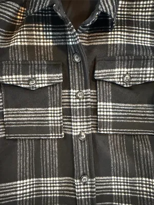 bohme Black and Gray Plaid Shacket thumbnail 3