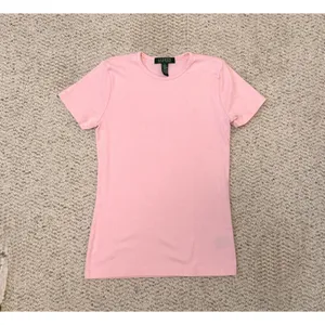 Lauren Ralph Lauren Pink Embroidered RL Logo Crewneck Tee Women's Small thumbnail 2