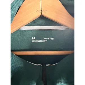Under Armour‎ Green Quarter Zip Cropped Fleece Pullover Sweatshirt Womens XS thumbnail 3