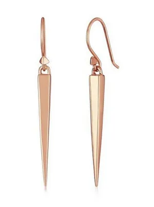 Melinda Maria Drop Pyramid Dagger Earrings 14K Gold Plated thumbnail 1