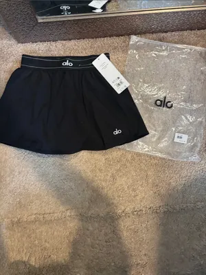 Alo black tennis skirt with built in shorts thumbnail 2