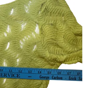 Zara Womens Lime Green Pointelle Knit Open Back Long‎ Sleeve Top Size Medium thumbnail 5
