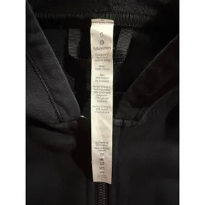 Lululemon Scuba Hoodie Full Zip Black Cotton Fleece Sweatshirt Womens 6 thumbnail 5