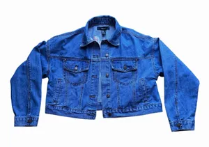 Y2k Sunshine Stars Embroidered Denim Jean Jacket Size Medium‎ Cropped thumbnail 1