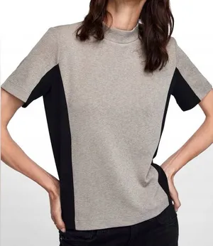 ZARA Tan and black high neck top never worn thumbnail 1