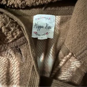 Hippie Rose women's cropped large button fleece up jack thumbnail 4