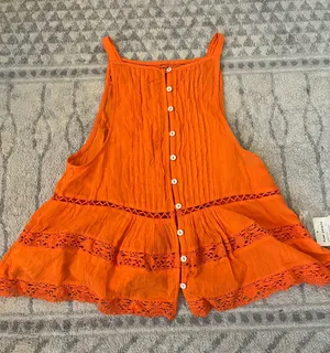 Free People Tank Top Lace orange thumbnail 1