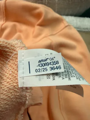 Aerie Starry Skies Open Neck Sweatshirt in Beach Peach Women’s Sz Medium Cotton thumbnail 7